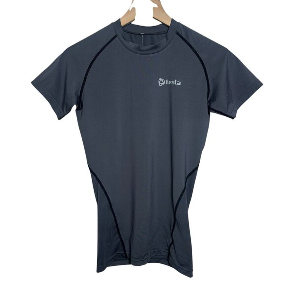 TESLA Sz Small Training Performance Baselayer Hyper Dri Men’s Gray Shirt Plazma - Picture 2 of 11